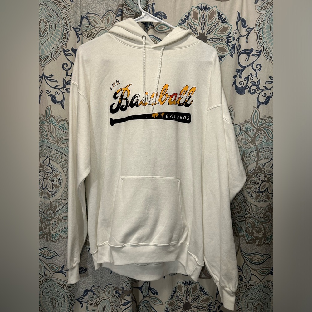 White Baseball Hoodie